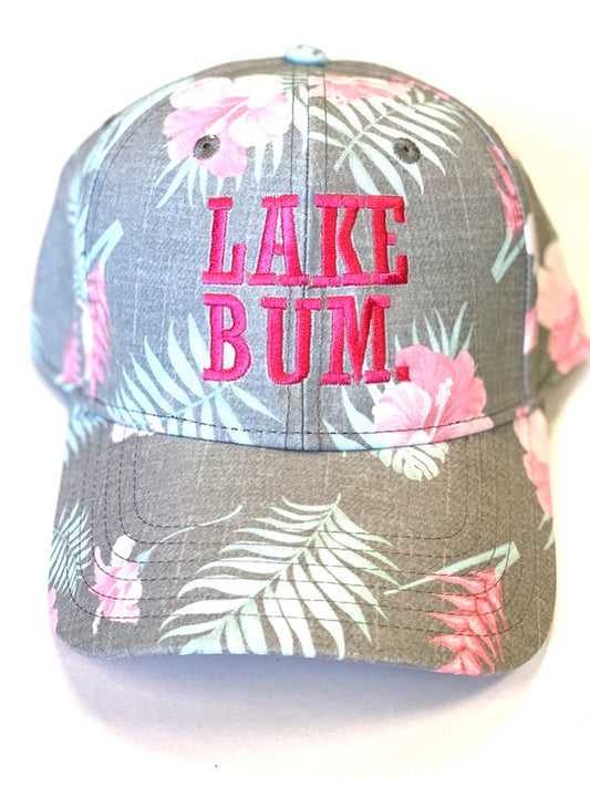 Lake Bum Tropical Print Cap - Luxxfashions