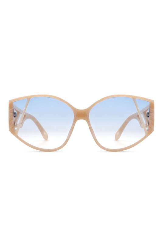 Women Geometric Round Cat Eye Fashion Sunglasses - Luxxfashions