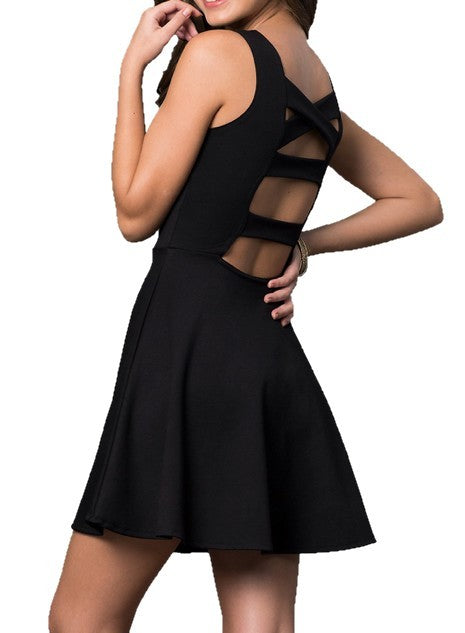 SLEEVELESS DRESS WITH CUT OUT BACK