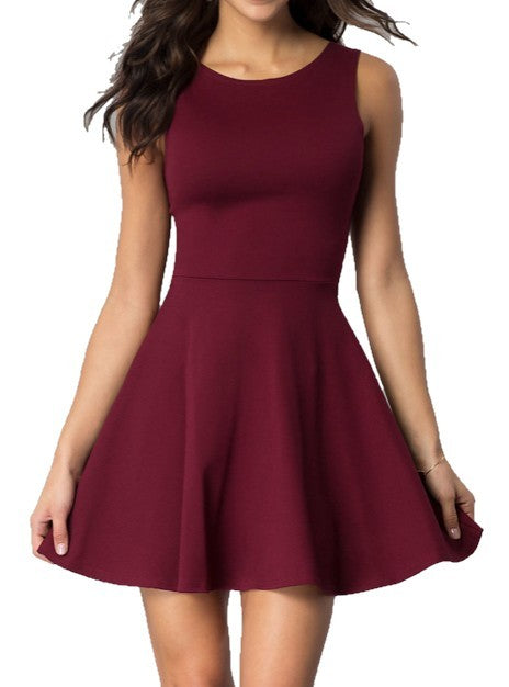 SLEEVELESS DRESS WITH CUT OUT BACK