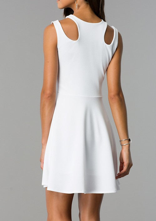 SLEEVELESS DRESS WITH CUT OUTS