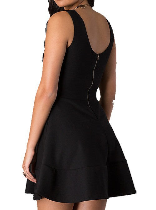 SLEEVELESS PARTY DRESS WITH ZIPPER BACK