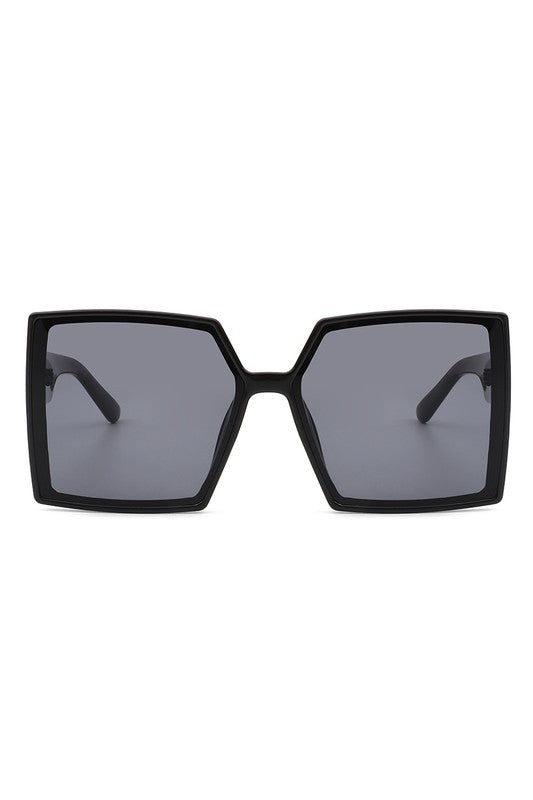 Square Flat Top Large Oversize Fashion Sunglasses - Luxxfashions