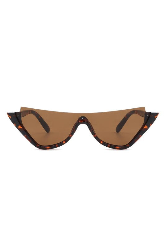 Retro Half Frame Fashion Cat Eye Sunglasses - Luxxfashions
