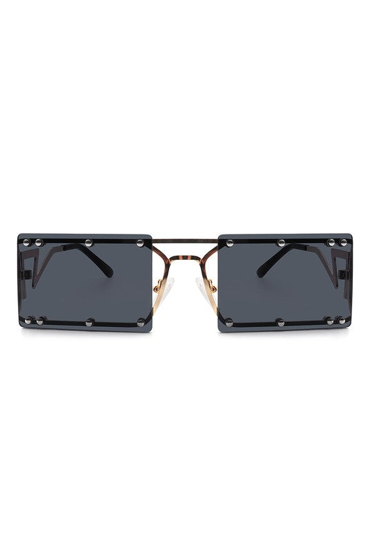 Retro Rectangle Flat Top Vintage Sunglasses - Luxxfashions