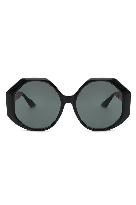 Round Circle Geometric Fashion Oversize Sunglasses - Luxxfashions
