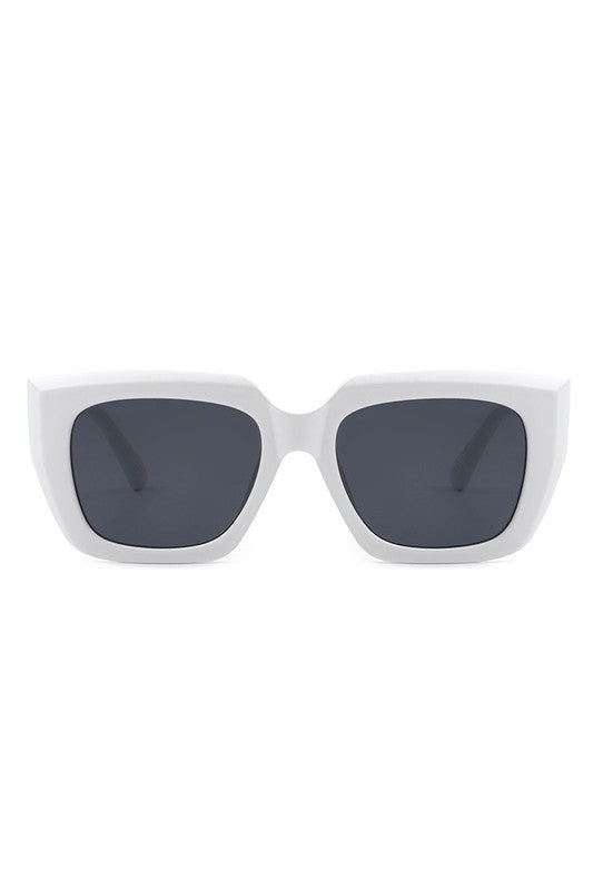 Square Retro Flat Top Cat Eye Fashion Sunglasses - Luxxfashions