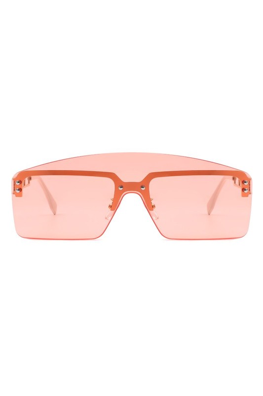Futuristic Retro Rimless Square Fashion Sunglasses - Luxxfashions