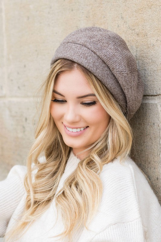 Fold Over Beret - Luxxfashions