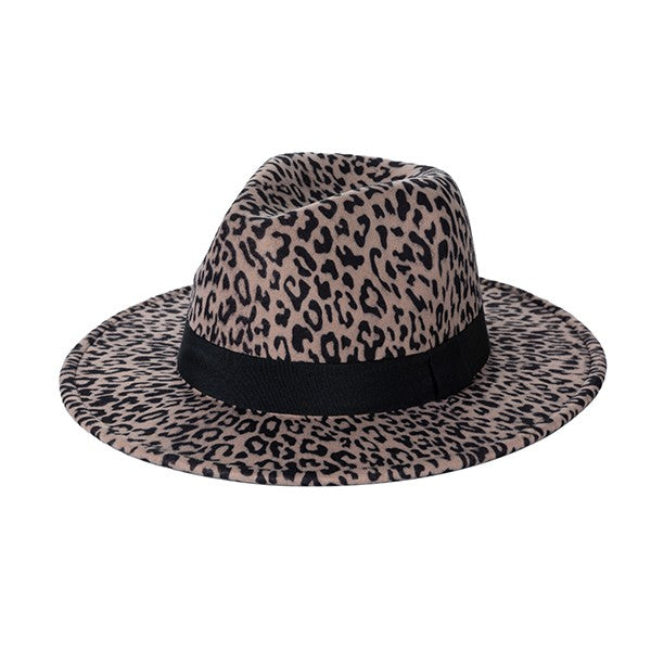 LEOPARD PRINT GATSBY STYLE FEDORA - Luxxfashions