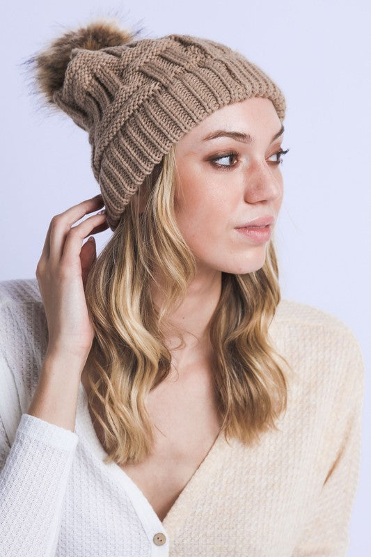 POM KNITTED BEANIES - Luxxfashions