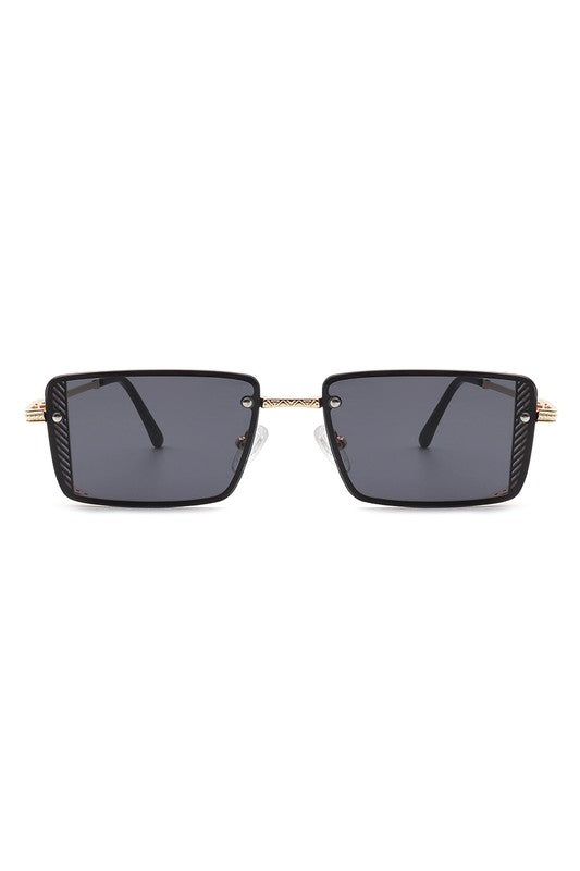 Retro Rectangle Flat Top Fashion Sunglasses - Luxxfashions