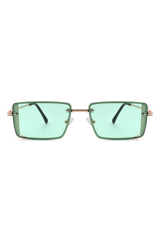 Retro Rectangle Flat Top Fashion Sunglasses - Luxxfashions