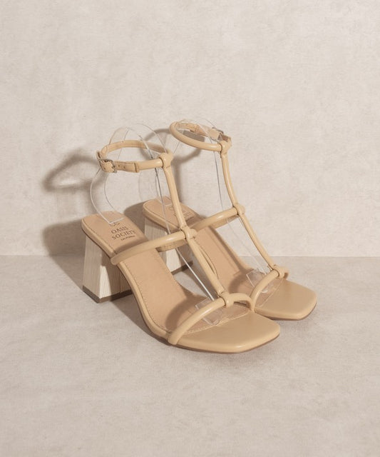OASIS SOCIETY Sofia - Wooden Heel Sandals - Luxxfashions