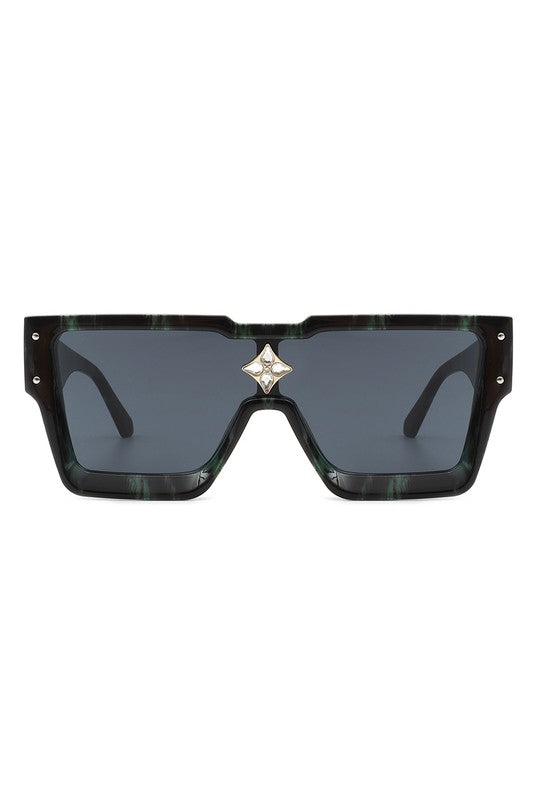 Square Oversize Retro Modern Fashion Sunglasses - Luxxfashions
