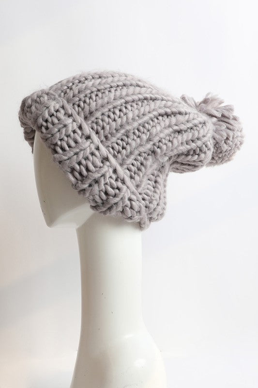 Soft Chunky Cable Knit Beanie - Luxxfashions