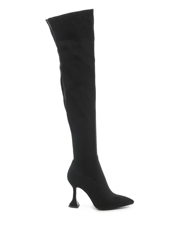 BRANDY OVER THE KNEE HIGH HEELED BOOTS - Luxxfashions