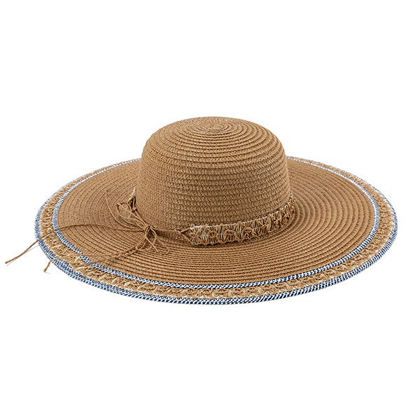 SUMMER EMBROIDERED STRAW HAT - Luxxfashions