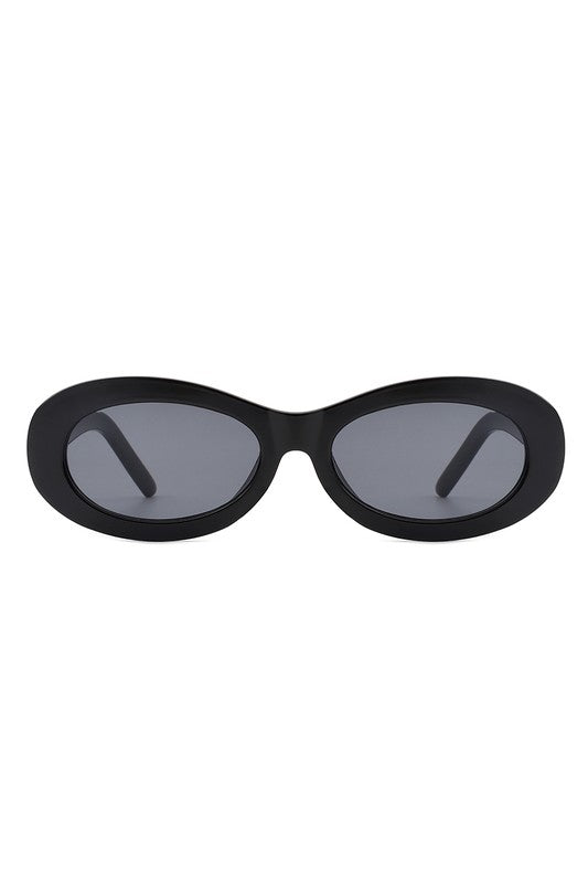 Oval Retro Narrow Small 90s Round Sunglasses - Luxxfashions
