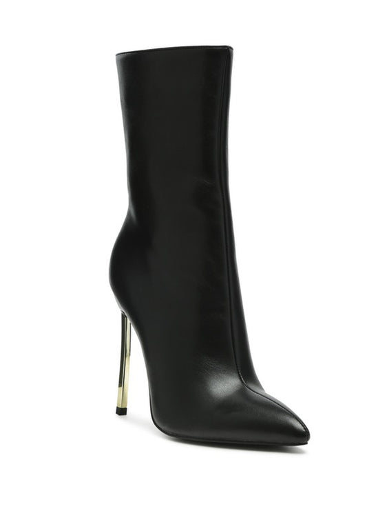 LONDON RAG OVER THE ANKLE STILETTO BOOT - Luxxfashions
