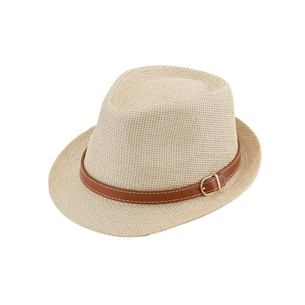 CLASSIC SHORT BIRM STRAW HAT - Luxxfashions