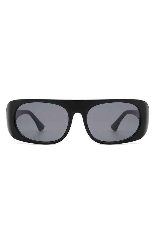 Rectangle Retro Oval Fashion Flat Top Sunglasses - Luxxfashions