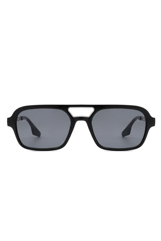 Retro Square Brow-Bar Fashion Aviator Sunglasses - Luxxfashions