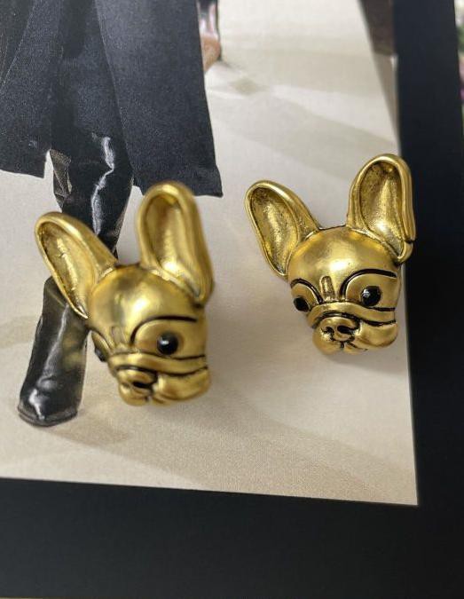 Vintage style golden animal retro earring - Luxxfashions