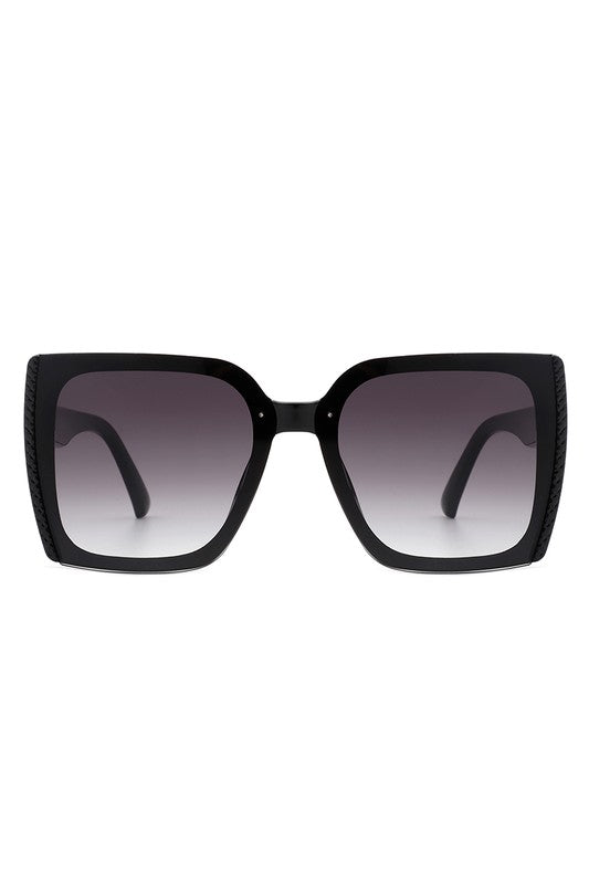 Square Flat Top Tinted Fashion Oversize Sunglasses - Luxxfashions
