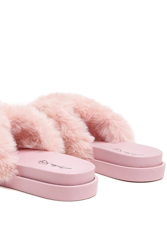 Fur Slip-On Flats for Cozy Home Comfort