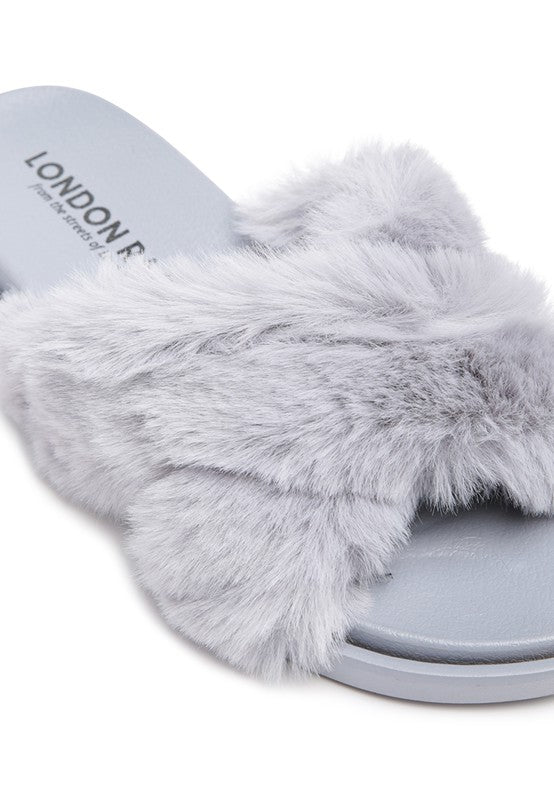 Fur Slip-On Flats for Cozy Home Comfort