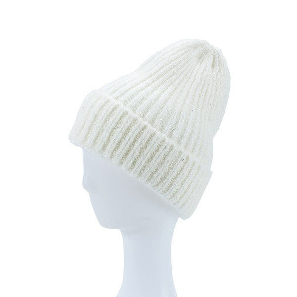 KNITTED SEQUIN BEANIE - Luxxfashions