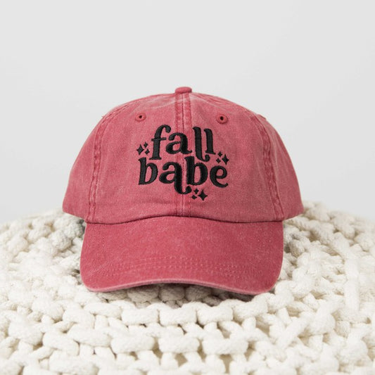 Embroidered Fall Babe Stars Canvas Hat - Luxxfashions