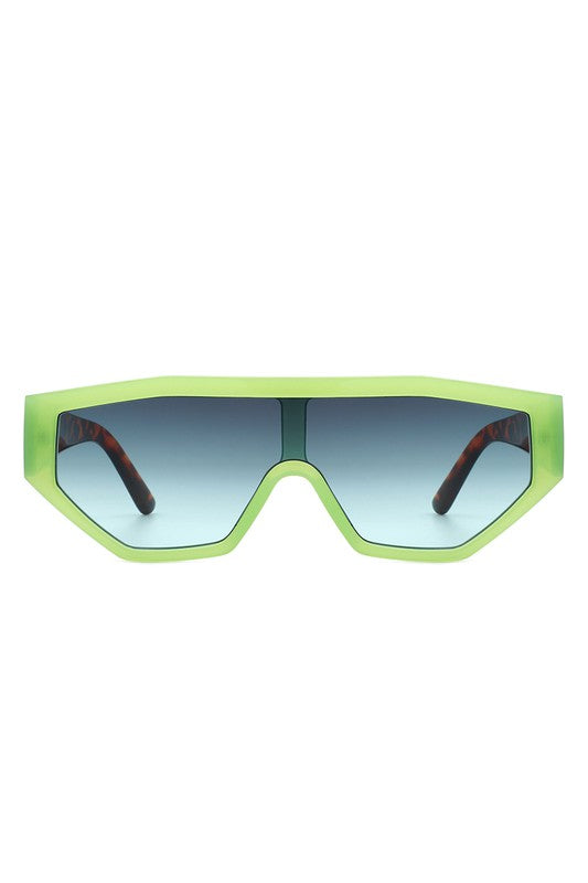 Geometric Square Futuristic Fashion Sunglasses - Luxxfashions