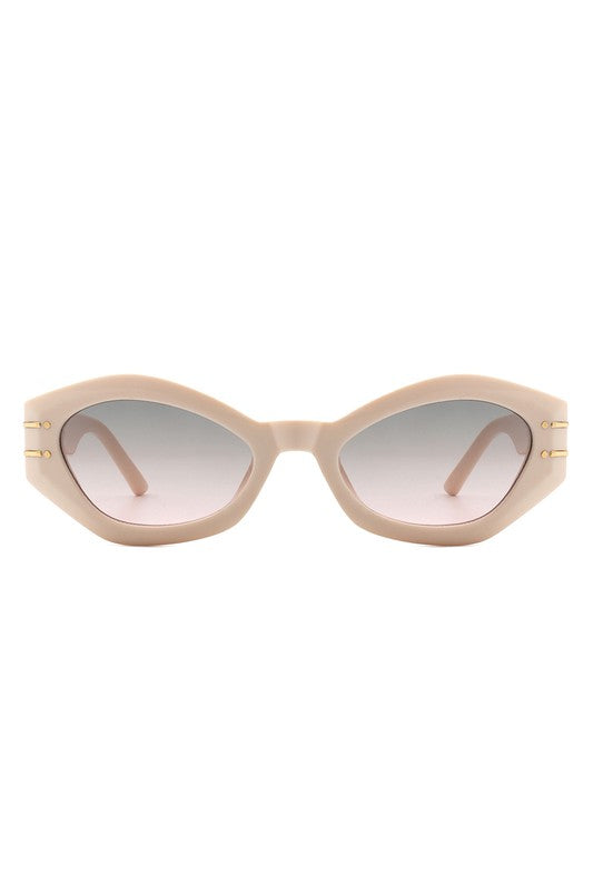 Geometric Oval Slim Fashion Round Sunglasses - Luxxfashions