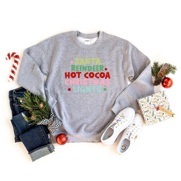 Santa Reindeer Hot Cocoa Graphic Sweatshirt