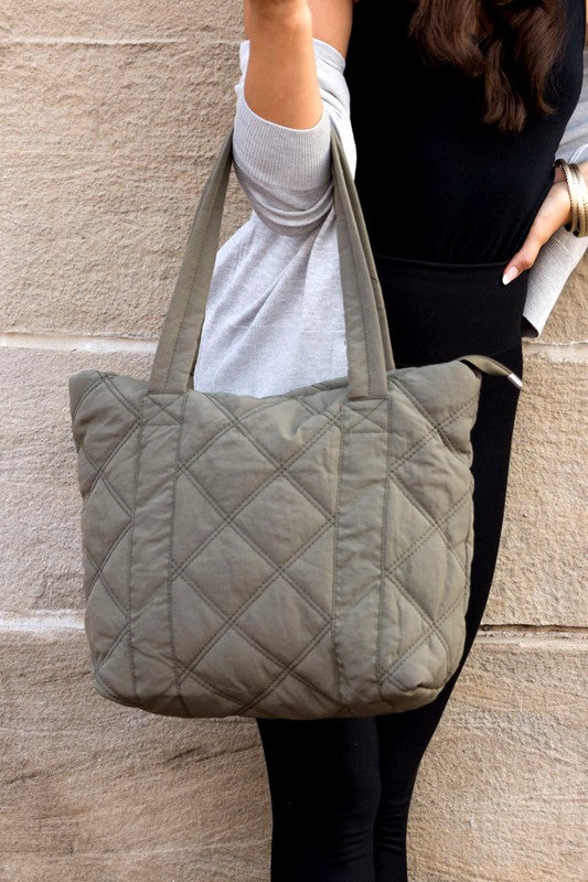 Quilted Tote - Luxxfashions