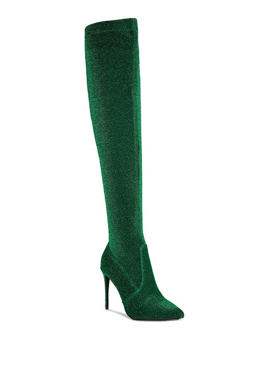Tigerlily High Heel Knit Long Boots