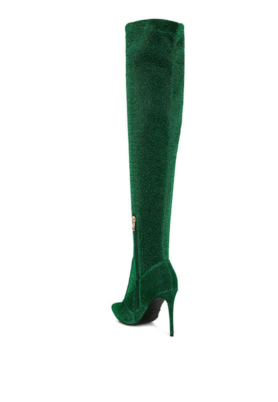 Tigerlily High Heel Knit Long Boots