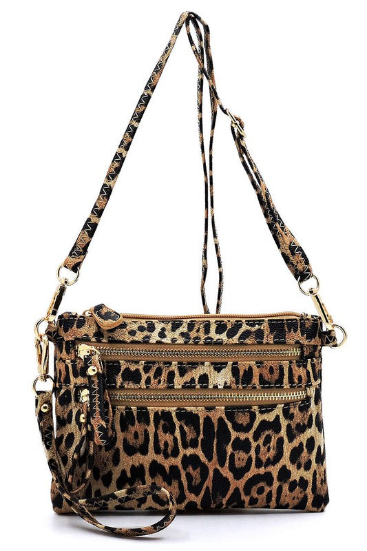 Leopard Clutch & Cross Body Bag - Luxxfashions