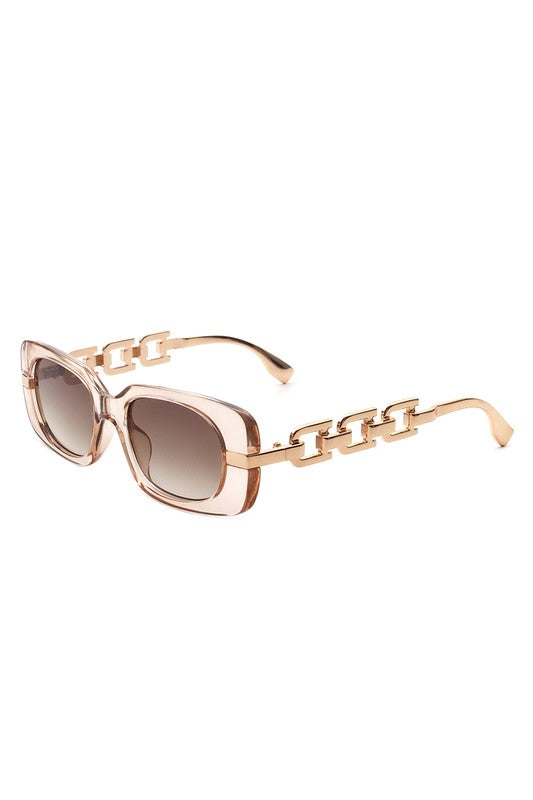 Square Chic Chain Link Design Fashion Sunglasses