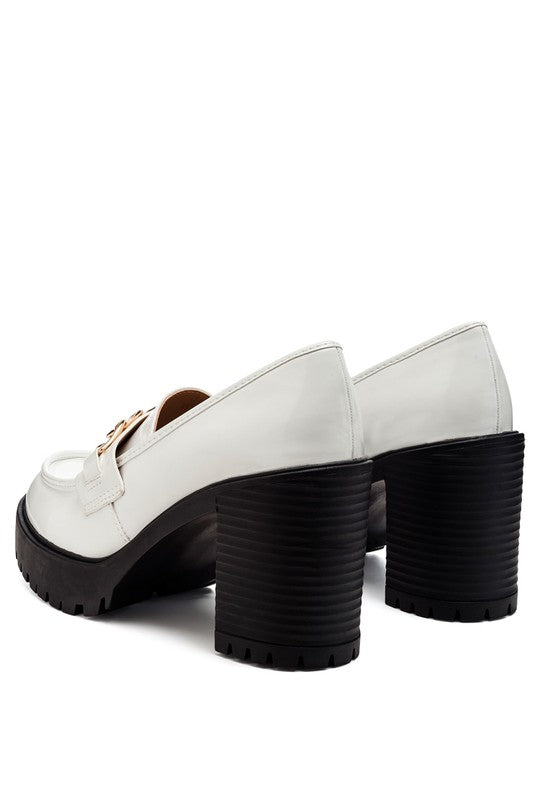 Sachs Chunky Loafers with Block Heels