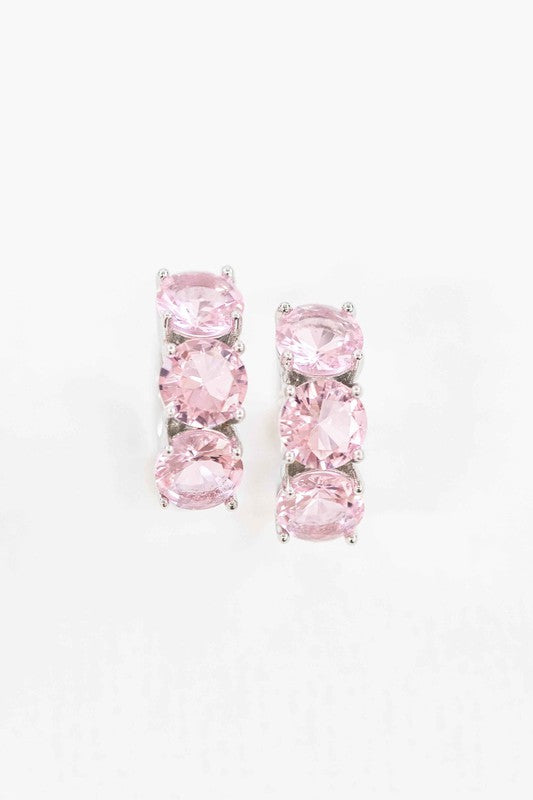 Pick Pink Hoop Earrings - Luxxfashions