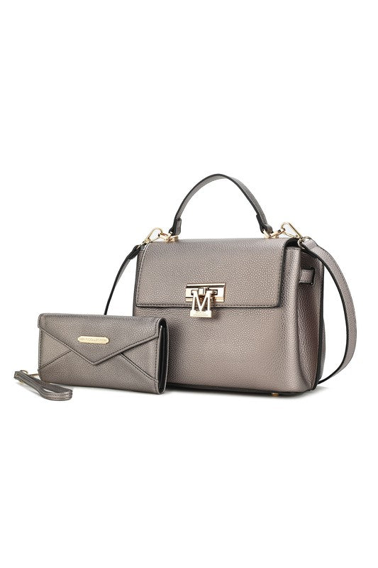 MKF Hadley Satchel Bag with Wristlet by Mia K