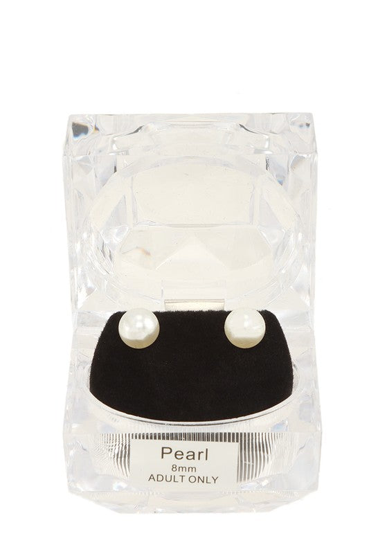 8mm Pearl Stud Earring