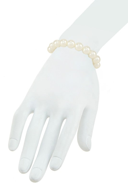 12mm Pearl Beaded Bracelet
