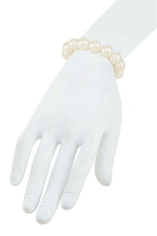 14mm Pearl Beaded Bracelet