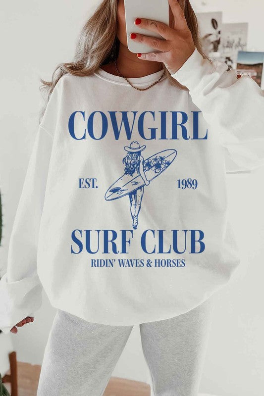 COWGIRL SURF CLUB GRAPHIC SWEATSHIRT