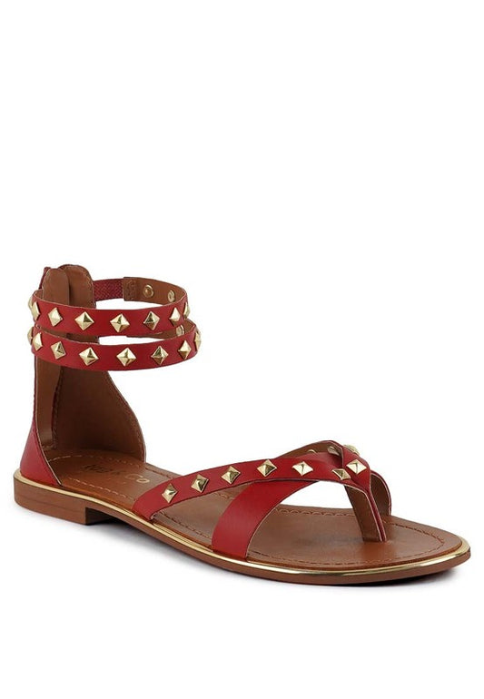 Emmeth Embellished Flat Sandals - Studs