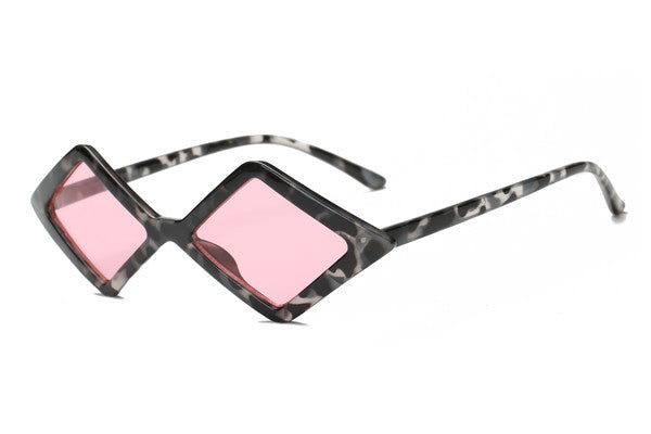 Women Diamond Shape Fashion Sunglasses - Luxxfashions